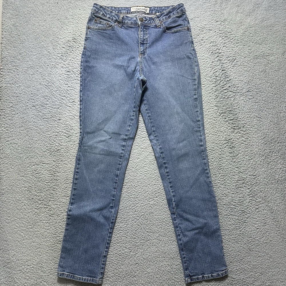 Vintage Faded Glory Women's Classic Stretch Size 10 Tall Blue Denim Jeans